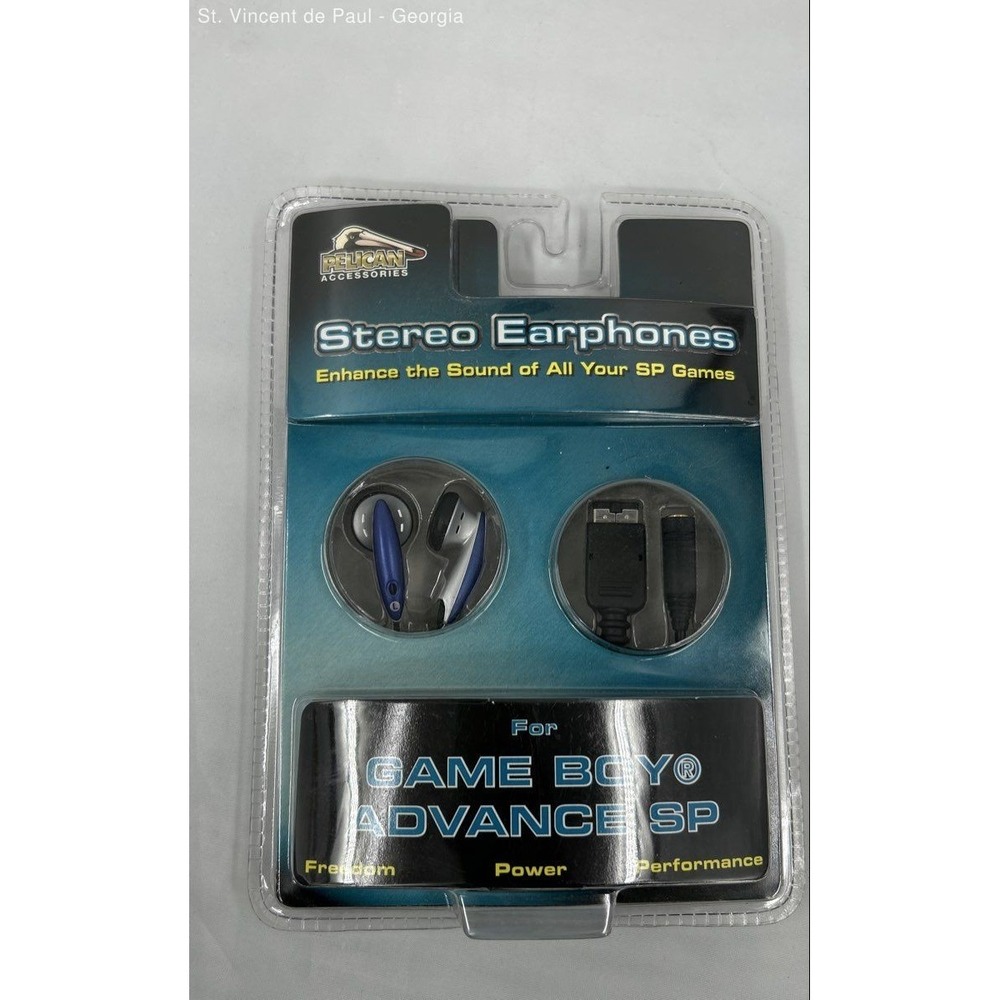 Vintage Pelican Stereo Earphones for Nintendo Gameboy Advance SP Brand New Seal